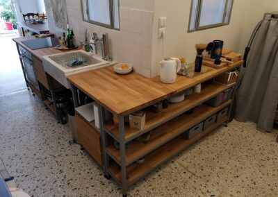 Kitchen - steel and wood - Thiras Athens - 12