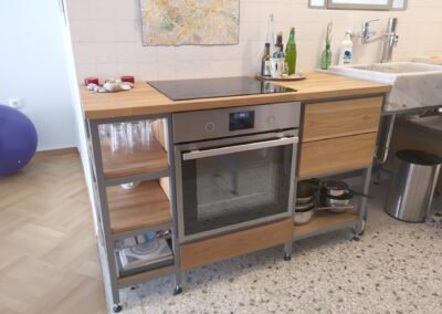Kitchen - steel and wood - Thiras Athens - 6